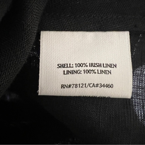 Eileen Fisher Black Irish Linen Sleeveless Dress Women’s medium - Picture 8 of 9